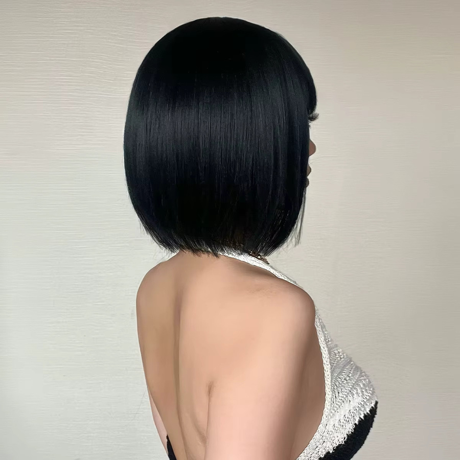 EASIHAIR Bob-Perücke, schwarz-braun, mit Pony, synthetisch, Damen - Bild 2