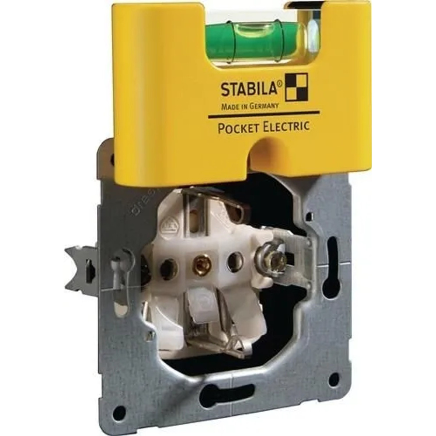 Stabila Pocket Electric Mini-Wasserwaage Gelb mit Magnet, Breite: 7 cm - Bild 2
