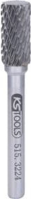 KS Tools HM Zylinder-Frässtift Form A ohne Stirnverzahnung, Farbe: Silber, Material: Stahl, Durchmesser: 10 mm - Bild 1