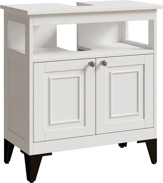 Vicco Waschbeckenunterschrank Vanity in Weiß, modern und matt, B/T/H: 60 x 30 x 65 cm - Bild 1