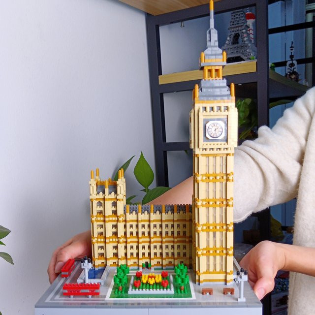 Doubuilt Big Ben Retro-Baustein-Set, Uhrturm-Modell, Lernspielzeug - Bild 1