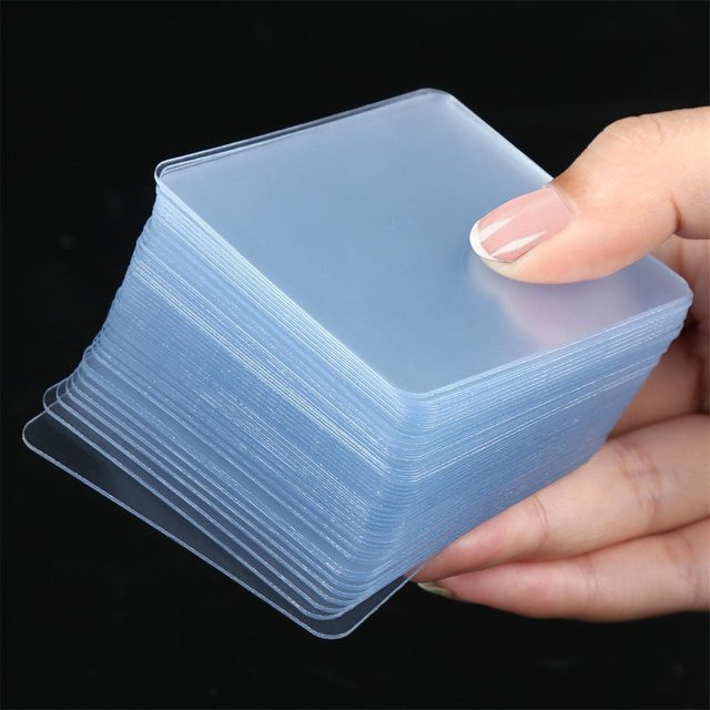 10 Stück TFAAI Doppelseitige Klebepads Transparent Quadratisch für DIY Handwerk und Haushalt - Bild 1
