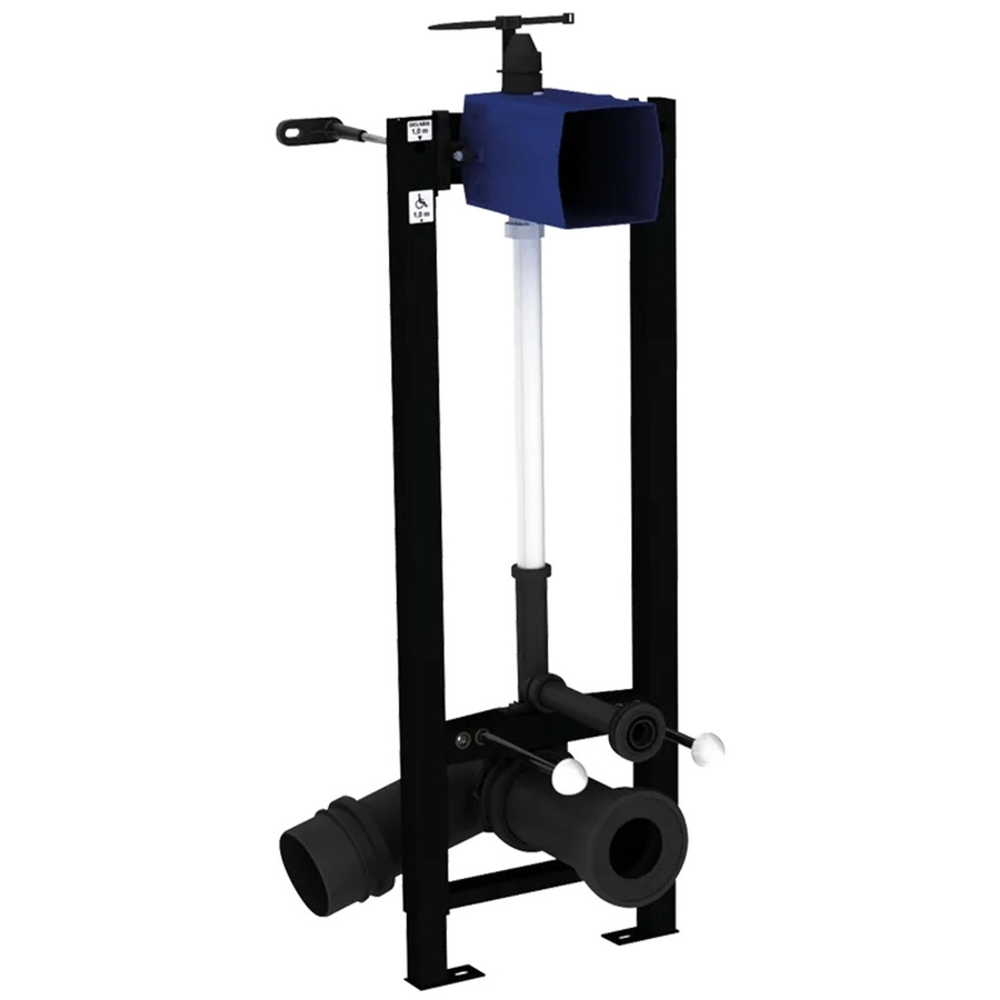 Delabie Vorwand-Installationssystem TEMPOFIX3 mit TEMPOMATIC 230/6V WC Set, Schwarz, Höhe: 200 cm - Bild 2