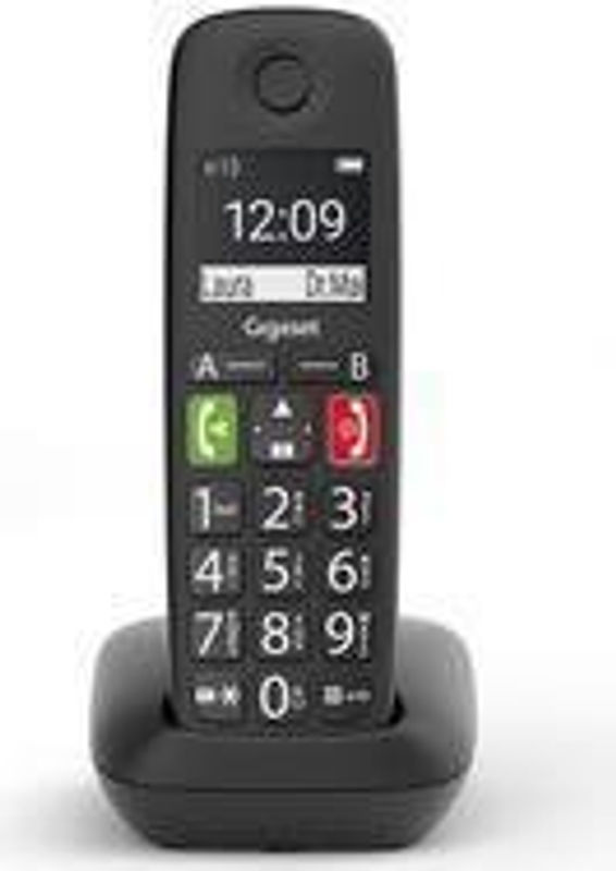 Gigaset E290 Schnurloses DECT Telefon in Schwarz mit großen Tasten, Freisprecheinrichtung und Rufnummernanzeige - Bild 3