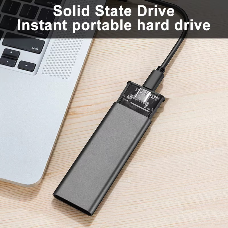 Congdi M.2 NGFF zu USB-C SSD-Gehäuse aus Metall in Grau - Bild 4