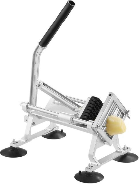 Manueller kommerzieller Gemüseschneider und Obstschneider von Buying Solutions, MB aus Edelstahl und Aluminiumlegierung, Silber, 3/8 Zoll mit Anti-Rutsch-Basis - Bild 1