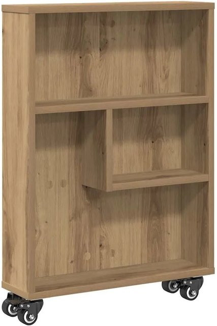 vidaXL Aufbewahrungswagen schmal Artisan-Eiche, Farbe: Braun, B/T/H: 48 x 13 x 68 cm - Bild 1
