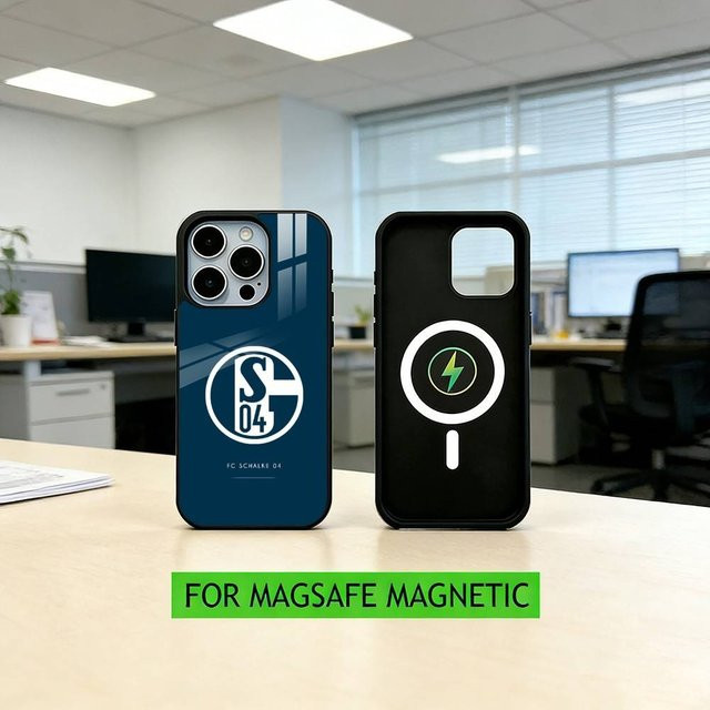 S-Schalke 04 PC Handyhülle für iPhone 17, 16, 15, 14, 13, 12, 11 Plus, Pro, Pro Max in Blau mit Magnetisch für MagSafe Kabelloses Laden - Bild 1