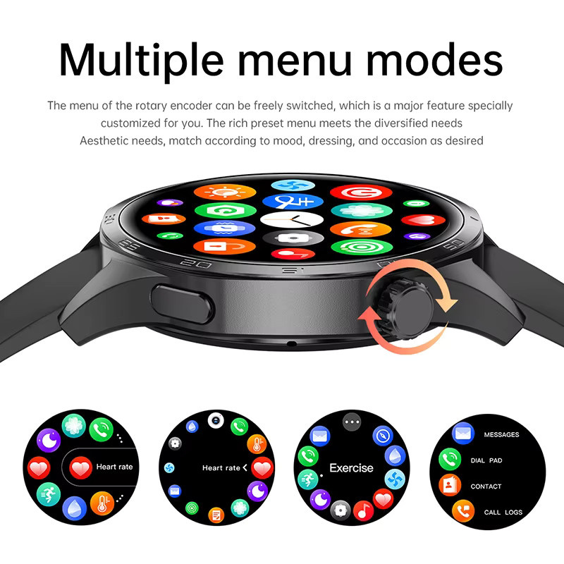 BOXUXING Smartwatch 5 Pro für Herren mit GPS, NFC und AMOLED-Bildschirm in Silber - Bild 6