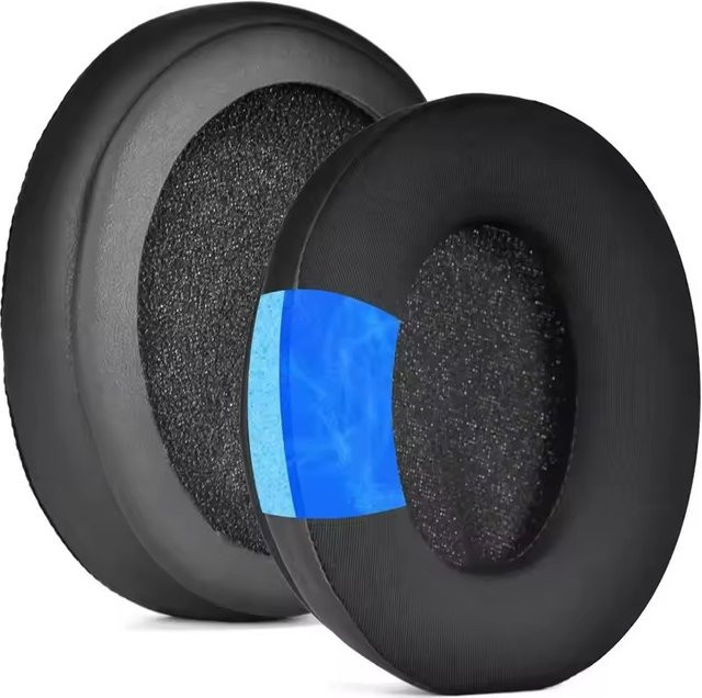 Trig Rain Kühlgel-Ersatz-Ohrpolster in Schwarz für Audio-Technica ATH M50X/M40X und HyperX Cloud/Alpha, Memory Foam Over-Ear Kopfhörer-Polster, 2 Stück - Bild 1