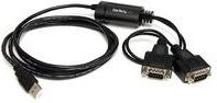 StarTech.com USB auf 2 Port RS232 FTDI Serieller Adapter in Schwarz (ICUSB2322F) - Bild 1