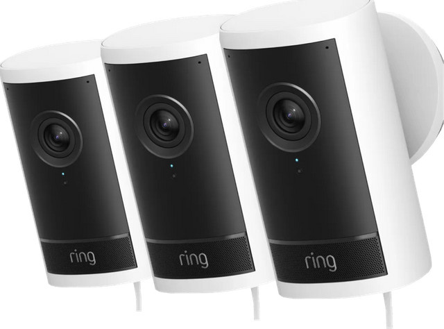 Ring Outdoor Camera Pro Wi-Fi Überwachungskamera im 3er-Pack, Weiß - Bild 1