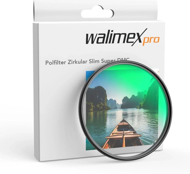 Walimex Pro Polfilter Zirkular Slim Super DMC CPL Polarisationsfilter, Farbe: Schwarz, Durchmesser: 72 mm - Bild 1