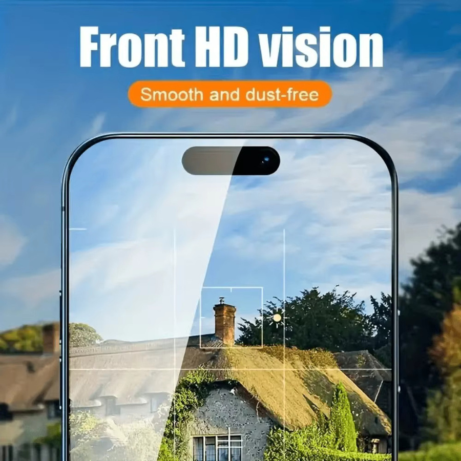 DIXSG 2 Stück Full Cover Displayschutzfolie aus gehärtetem Glas für iPhone 17 16 15 14 Pro Max Air 16e 15 14 Plus 13 12 11 Pro XS XR, transparent - Bild 2