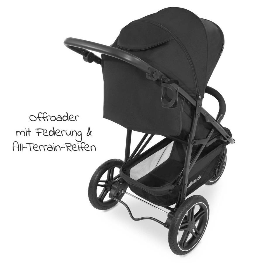 Hauck Buggy Rapid 3R Allround Kinderwagen mit Schwenkrädern in Schwarz bis 25 kg - Bild 4