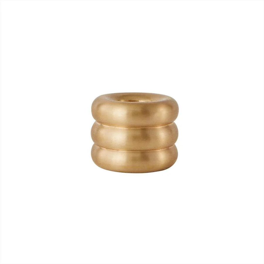 Oyoy Savi Kerzenhalter aus Messing in Gold, Tischdeko elegant - Bild 1