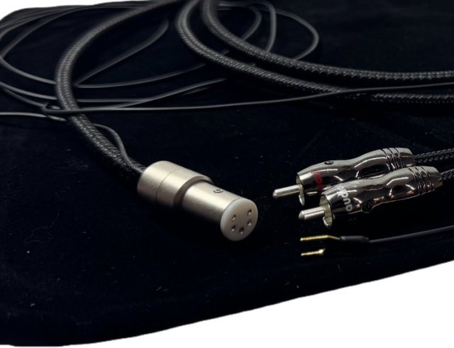 PSS Silver WEL Signature Phono Interconnect Kabel mit 5 Pin DIN auf 2RCA Anschlüssen und Erdung in Silber und Schwarz - Bild 1