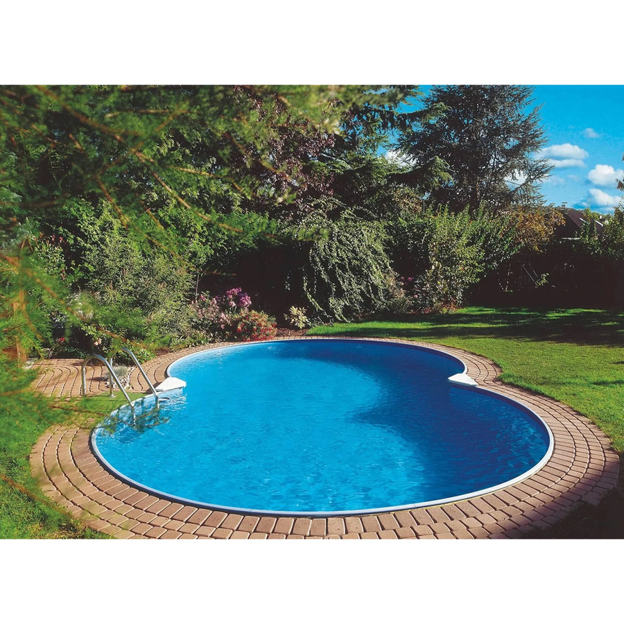 Summer Fun Calypso Stahlwand-Pool in Blau und Weiß, Achtform, B: 525 cm, T: 320 cm, H: 150 cm - Bild 2
