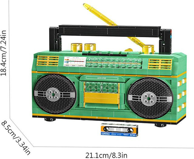 YCOLE Vintage Radio-Recorder Konstruktionsbaustein 3D-Puzzle 781 Teile - Bild 1