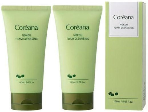 Coreana Nokdu Gesichtswasch-Schaumreiniger, 2er-Set, 150 ml, Mungbohne - Bild 1