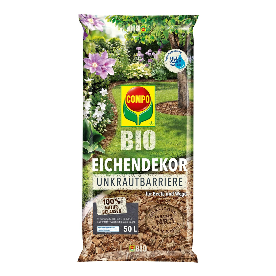 Compo BIO Eichendekor-Chips mit Unkrautbarriere in Braun für Beete und Wege - Bild 2