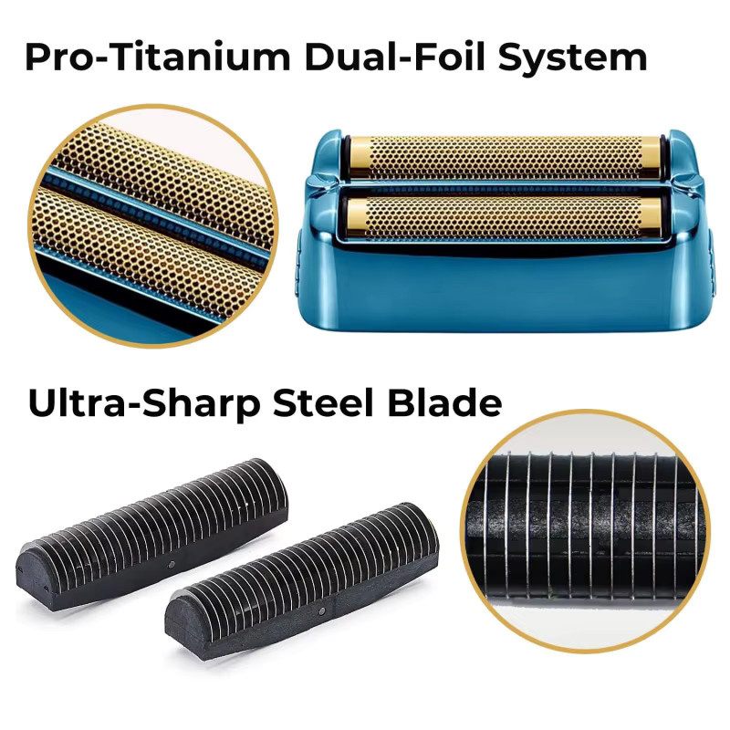 TRAH Ersatzfolie und -klinge für Babyliss FXONE Goldfx Doppelfolienrasierer - Bild 2
