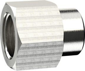 Riegler Muffe reduzierend aus vernickeltem Messing in Silber, G 1/2 i. auf G 3/4 i., SW 32 - Bild 1