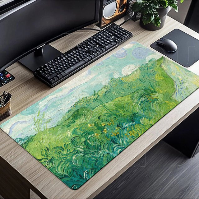 Riccu XXL Mauspad Ölgemälde Van Gogh Design Multicolor Schreibtischunterlage für Büro und Gaming - Bild 1