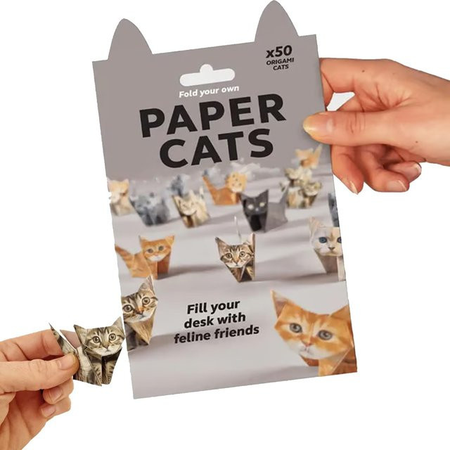 50 Stück DIY Origami-Papier für Katzenfiguren in Multicolour von Yiran Health & Beauty - Bild 1