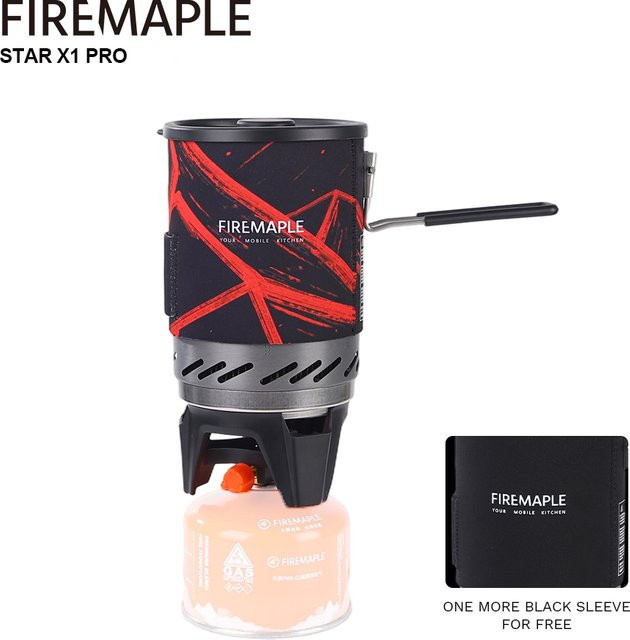 Fire Maple Star X1 Pro Campingkocher Tragbares Outdoor-Kochsystem mit Wärmetauscher in Schwarz - Bild 1