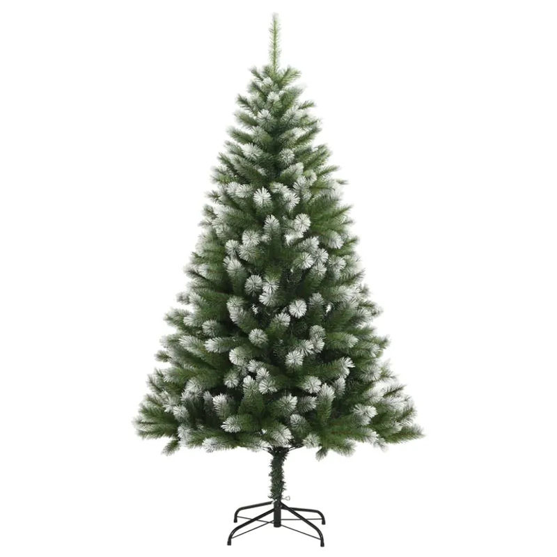 Vidaxl Künstliche Tanne für Weihnachten, beschneit, grün und weiß, Höhe: 150 cm - Bild 2
