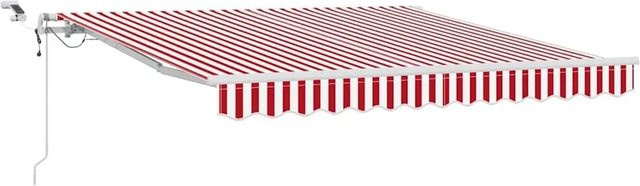 vidaXL Einziehbare Markise Rot-Weiß gestreift B/H: 300 x 250 cm - Bild 1