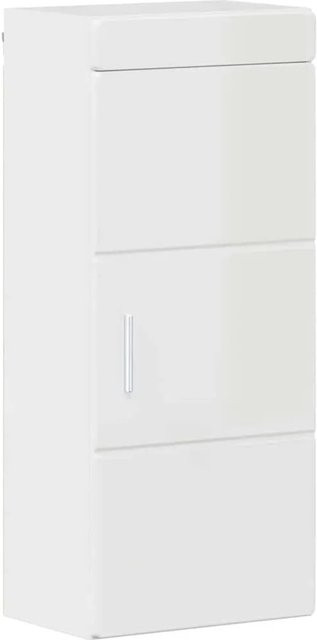 vidaXL Badezimmer-Wandschrank TULUM in Hochglanz Weiß, modern und wandmontiert, B/T/H: 37 x 24,5 x 86 cm - Bild 1