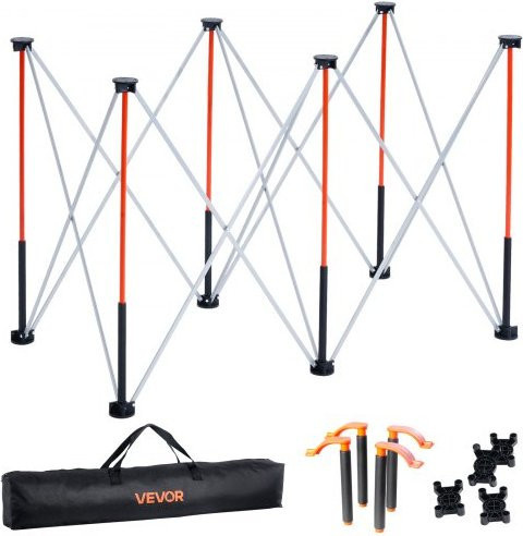 VEVOR Tragbarer klappbarer Montageständer in Orange mit 1135 kg Tragkraft und Aufbewahrungstasche, B/T/H: 126,7 x 66,5 x 86,7 cm - Bild 1