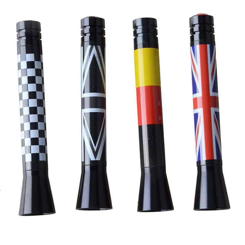 Rhyming Mini Cooper Stubby Antenne im Union Jack Design für F56 S JCW R55 R56 R57 R60 F55, Multicolour Auto Antennenmast Zubehör - Bild 5