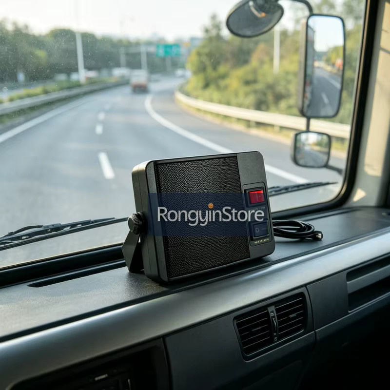 RONGYIN Diamant TS-750 Externer Lautsprecher mit 3,5 mm Klinkenanschluss in Schwarz für Walkie-Talkies und Funkgeräte - Bild 5