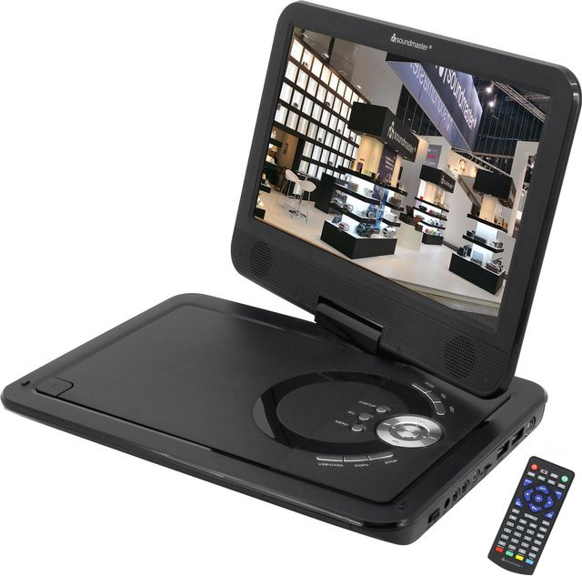 Soundmaster PDB1910SW Tragbarer DVD Player in Schwarz mit 10,2 Zoll Display und USB-Anschlüssen - Bild 2