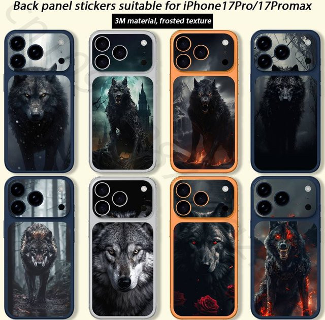 Der Wolf Rückseitenschutzfolie für iPhone 17 Pro Max und iPhone 17 Pro als 3D Skin Wrap in Mehrfarbig - Bild 1