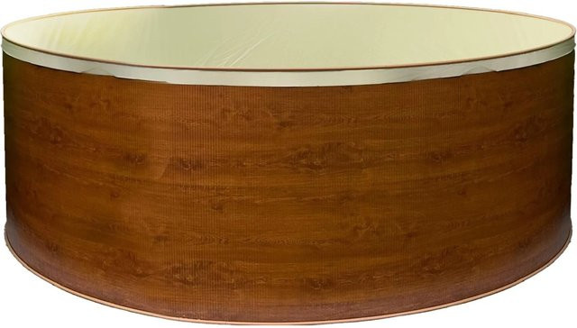 Waterman Stahlwandpool Rund in Holzoptik Sand, Durchmesser: 350 cm, Höhe: 120 cm - Bild 1