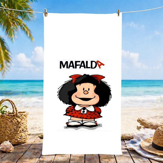 M-Mafalda Mikrofaser Strandtuch in Weiß, schnelltrocknend und sandfrei, B/H: 60 x 35 cm - Bild 1