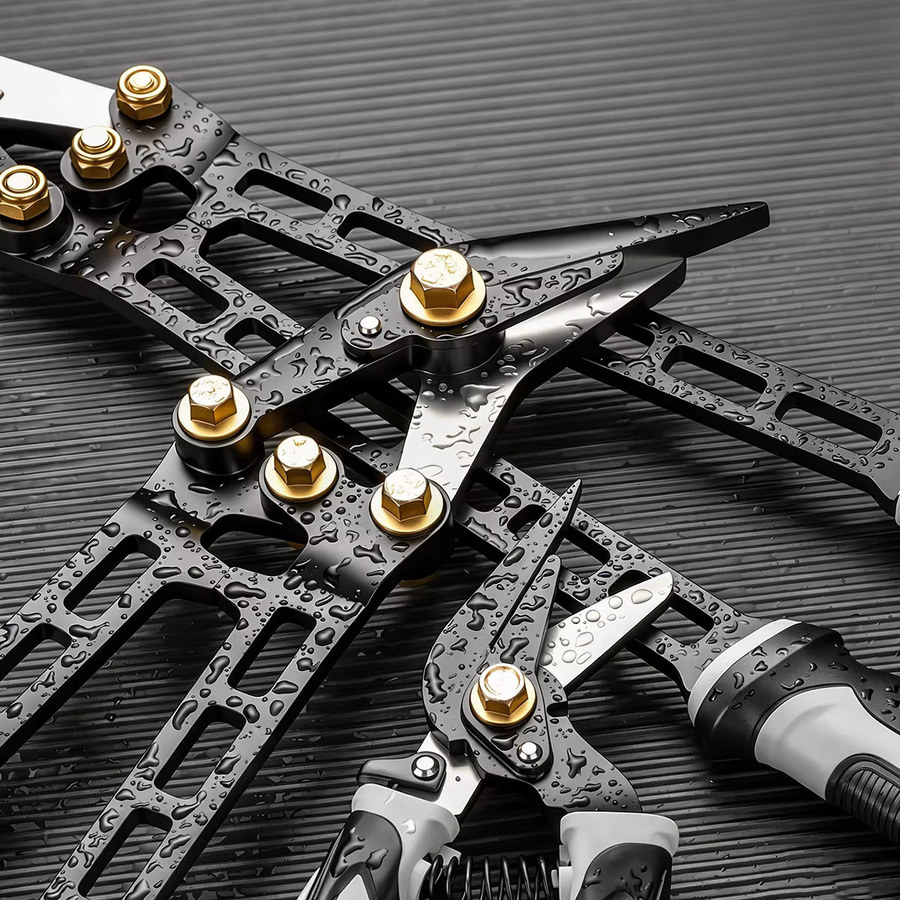 NIUXIANG Hochleistungs-Blechschere aus Edelstahl in Schwarz, 18 Zoll für Metallbleche, PVC-Rohre und Umreifungsband - Bild 3