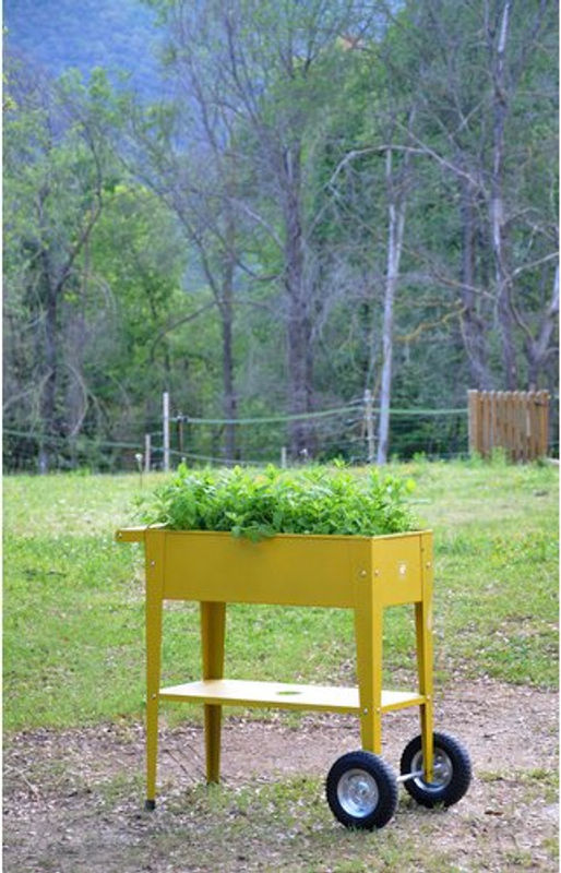 Herstera Garden Kräuterfabrik Urban Hochbeet aus Metall in Gelb, B/T/H: 50 x 35 x 80 cm - Bild 6