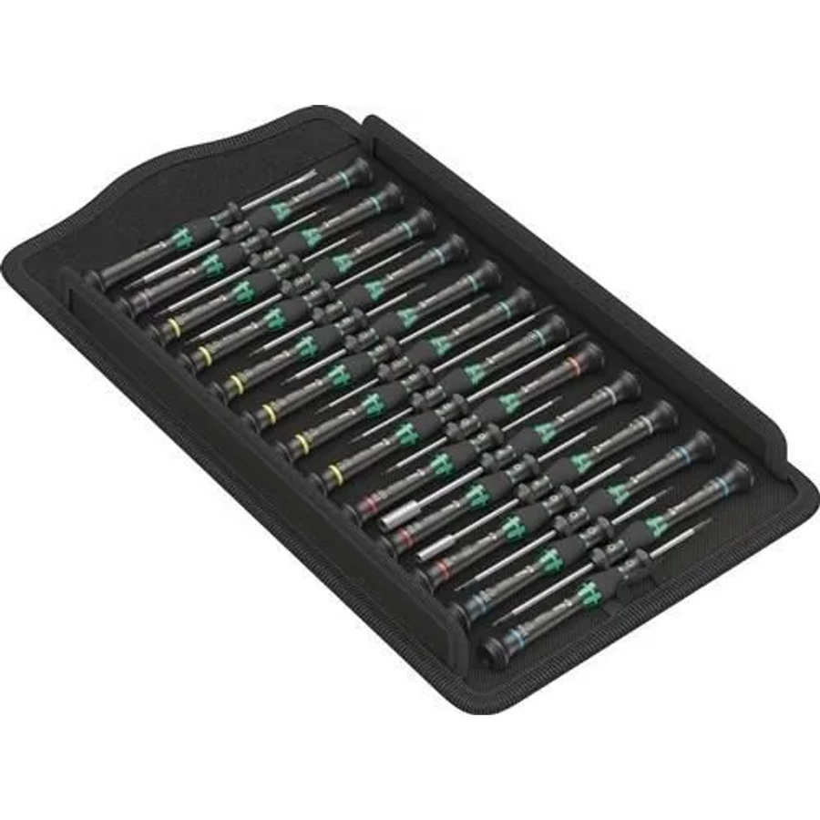 Wera Kraftform Micro Big Pack 1 Elektronik- und Feinmechanik-Schraubendreher-Set, 25-teilig, Schwarz-Grün - Bild 2