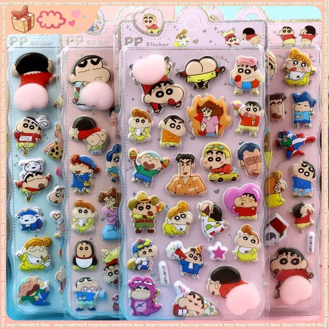 Keeppley Crayon Shin Chan Butt Pinch Dekompressionsaufkleber, 3D Diy Handyhülle Dekorativer Aufkleber - Bild 1