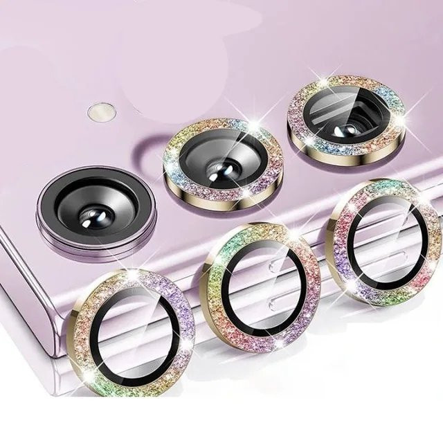 Gitter Kameraschutz für Samsung Galaxy S26 S25 Ultra Plus A37 A57 A15 A55 A35 A54 A34 A14 Metall Objektivdeckel und Schutzglas in Multicolour - Bild 1