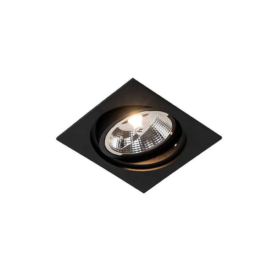 QAZQA Chuck 111 Modernes Versenktes Spot aus Aluminium in Schwarz, Verstellbar und Dimmbar, GU10 - Bild 2