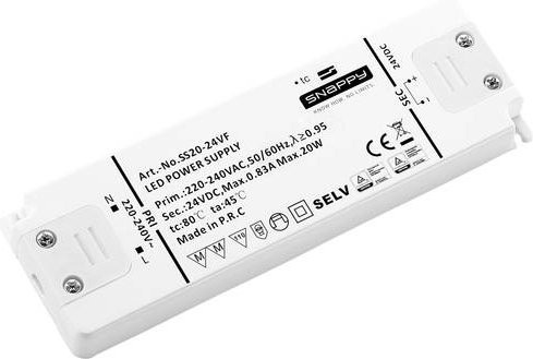 Dehner Elektronik LED-Trafo SS 20-24VF Konstantspannung 20W 0.83A 24 V/DC in Weiß - Bild 1