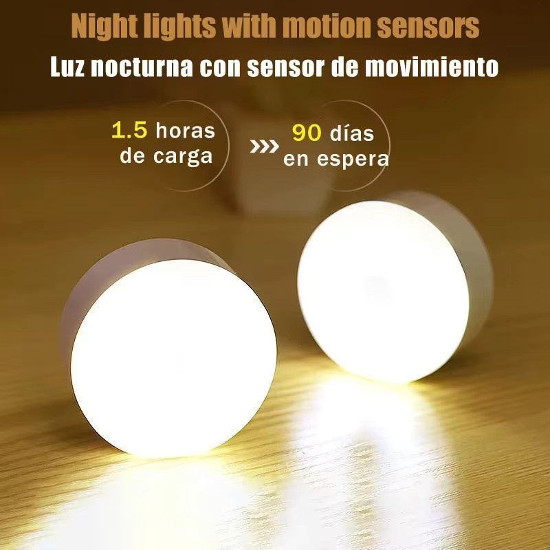RTONTR LED-Nachtlicht mit intelligenter Körpersensorik, digitalem Sensorkopf und magnetischer Befestigung, kabellose augenschonende Nachtlampe - Bild 2