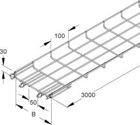 Niedax Gitterrinne CITO MTC 30.050 E3 aus Edelstahl B/H/L: 30 x 50 x 3000 mm - Bild 1