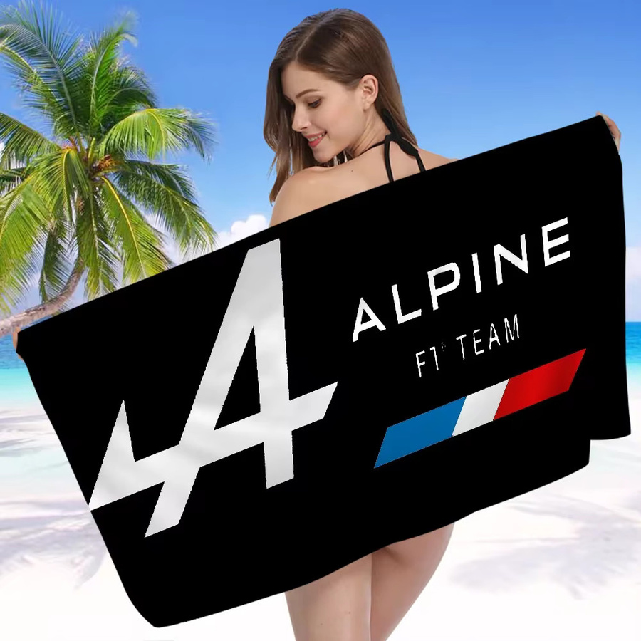 A-Alpine Automobile Mikrofaserdecke mit Grafikdruck, schnell trocknendes und super saugfähiges Strandtuch aus Polyester - Bild 5
